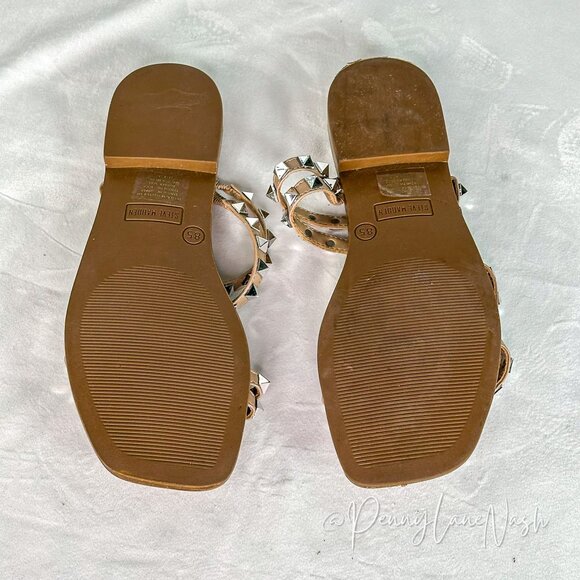 Steve Madden Skyler Studded Faux Leather Sandals Size 8.5 - Picture 4 of 7